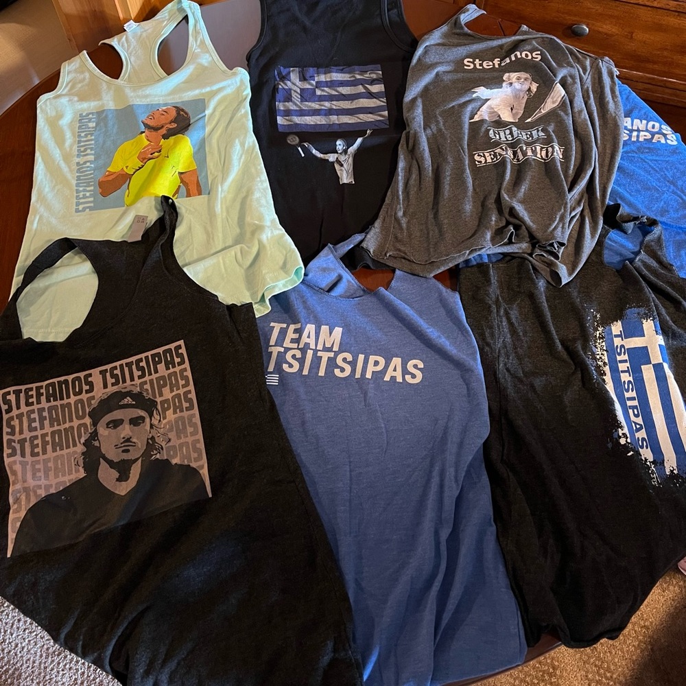 7 Tennis Tank Tops, 3 Size Small & 4 Size Extra Small
